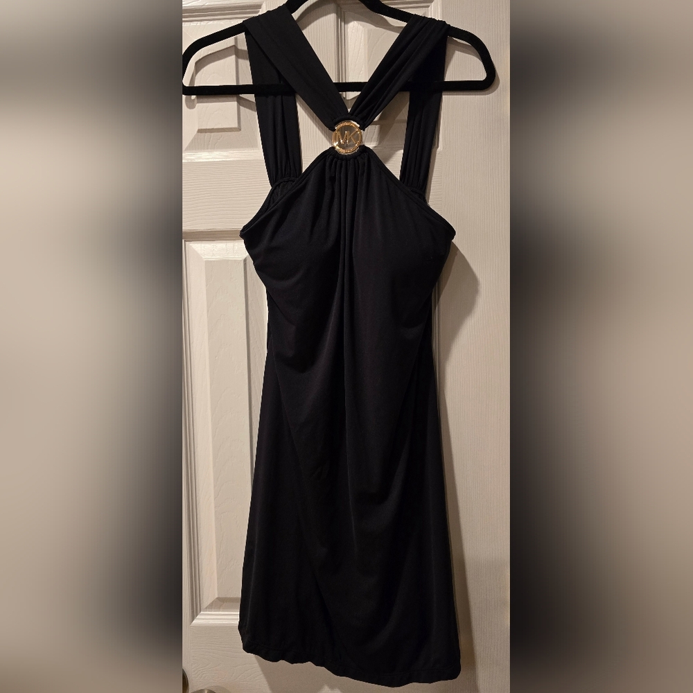 Elegant Black Crisscross Dress